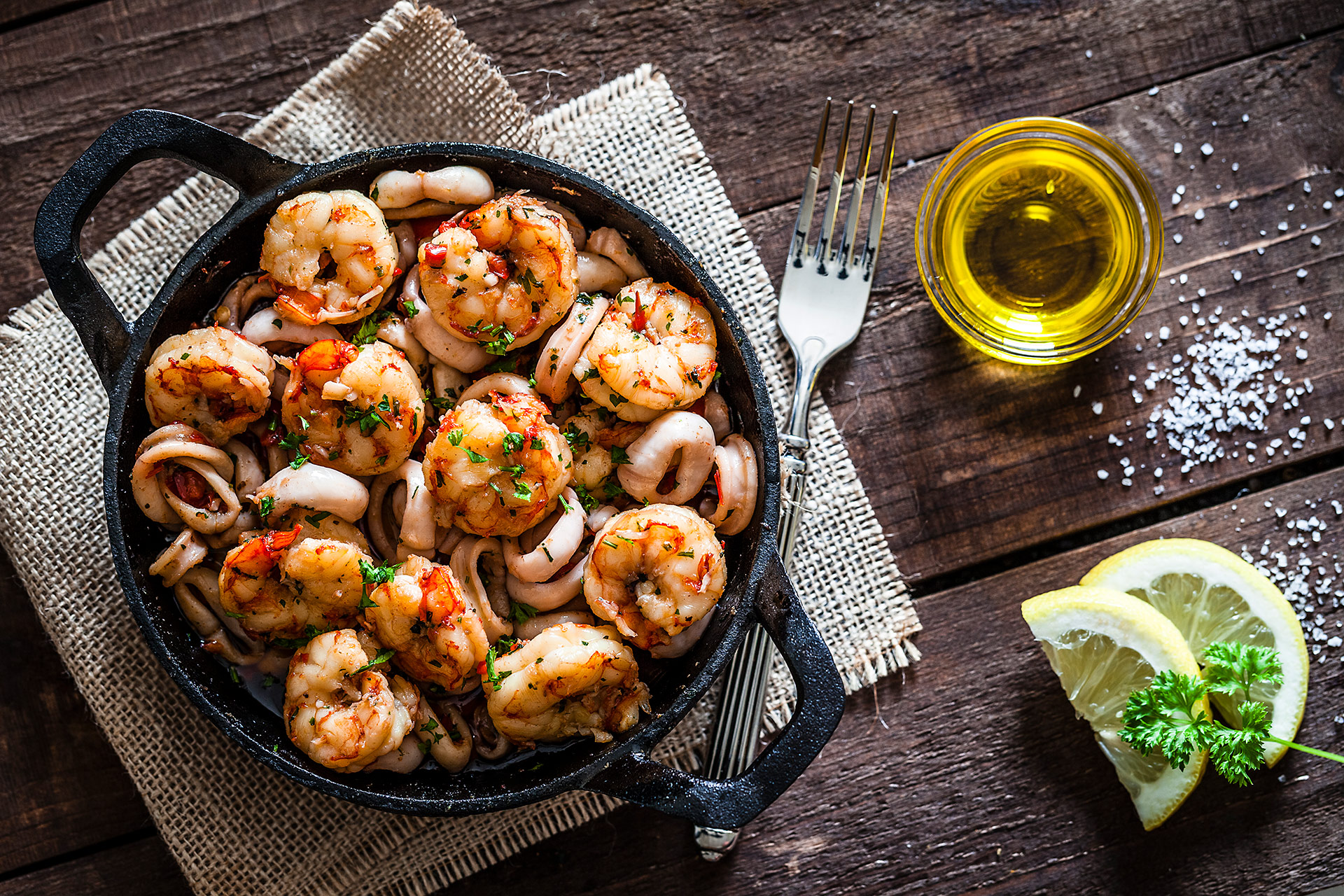 Shrimps And Calamari Rings Homemade Recipe